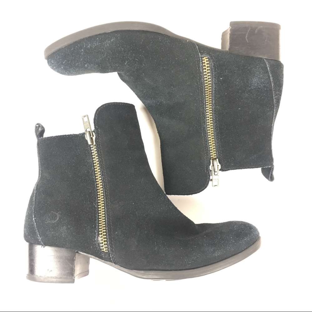 Born Landa Suede Ankle Boots Black 7.5